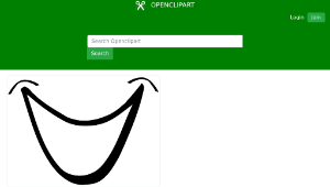 openclipart圖庫：Smiling Mouth 1縮圖