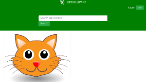 openclipart圖庫：funny kitty face縮圖