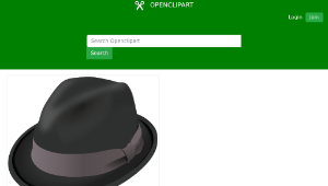 openclipart圖庫：Trilby Hat縮圖