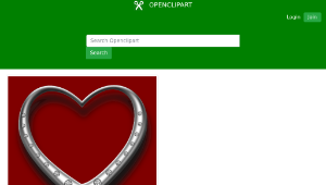 openclipart圖庫：Heart with diamonds