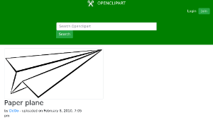openclipart圖庫：Paper plane