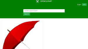 openclipart圖庫：Red Umbrella縮圖