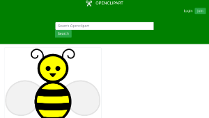 openclipart圖庫：Honey bee縮圖