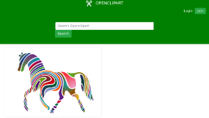 openclipart圖庫：Waved Horse (Spring Version) 2009縮圖