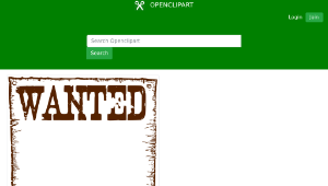 openclipart圖庫：Wanted frame
