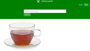 openclipart圖庫：Glass cup with glass saucer縮圖