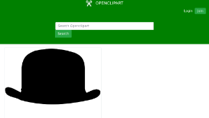 openclipart圖庫：bowler hat and moustache縮圖