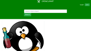 openclipart圖庫：Drunk penguin縮圖