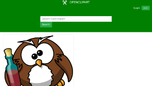 openclipart圖庫：Drunk owl