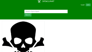 openclipart圖庫：Skull and Crossbones縮圖