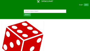 openclipart圖庫：Six Sided Dice (d6)縮圖