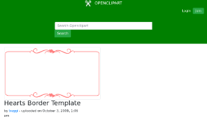 openclipart圖庫：Hearts Border Template-資源代表圖