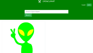 openclipart圖庫：little green alien-資源代表圖
