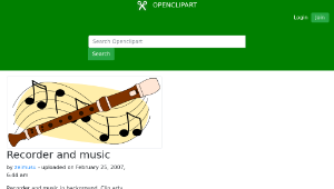 openclipart圖庫：Recorder and music