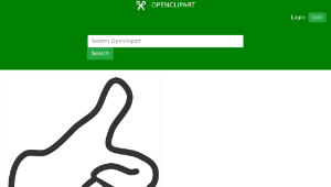 openclipart圖庫：Thumb up - white縮圖