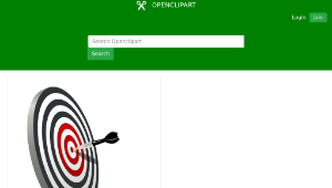 openclipart圖庫：a target with a dart-資源代表圖