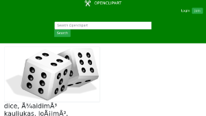 openclipart圖庫：dice, Å¾aidimÅ³ kauliukas, loÅ¡imÅ³, games -資源代表圖
