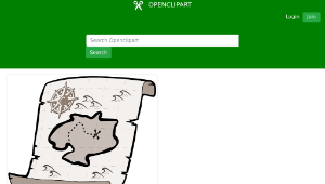 openclipart圖庫：treasure map-資源代表圖