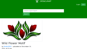 openclipart圖庫：Wild Flower Motif