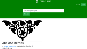 openclipart圖庫：vine and berries縮圖