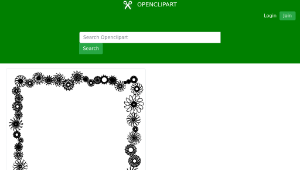 openclipart圖庫：Flower frame-資源代表圖