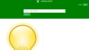 openclipart圖庫：Glowing Light Bulb-資源代表圖