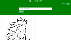 openclipart圖庫：White Horse-資源代表圖