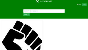 openclipart圖庫：Raised Fist-資源代表圖