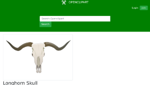 openclipart圖庫：Longhorn Skull-資源代表圖