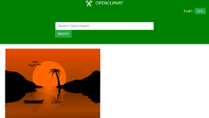 openclipart圖庫：Sunset Waterscene-資源代表圖