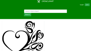 openclipart圖庫：Tribal Heart Roses-資源代表圖