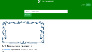openclipart圖庫：Art Nouveau Frame 2-資源代表圖