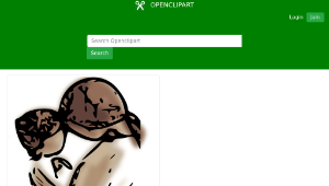 openclipart圖庫：Mother and baby縮圖