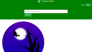 openclipart圖庫：Halloween scene
