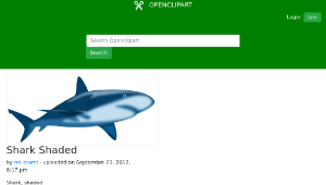 openclipart圖庫：Shark Shaded-資源代表圖