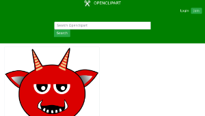 openclipart圖庫：Little Red Devil Head Cartoon-資源代表圖