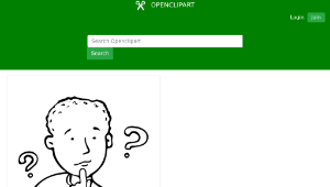 openclipart圖庫：Boy Thinking of Question縮圖