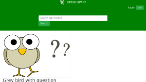 openclipart圖庫：Grey bird with question marks-資源代表圖