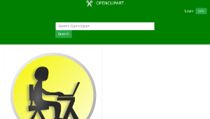 openclipart圖庫：Working with laptop縮圖