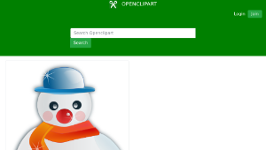openclipart圖庫：Snowman glossy縮圖