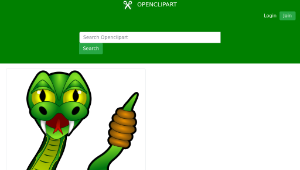 openclipart圖庫：Cartoon Rattlesnake縮圖