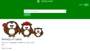 openclipart圖庫：Family of owls縮圖