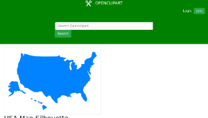 openclipart圖庫：USA Map Silhouette -資源代表圖