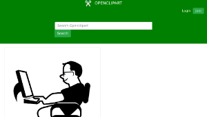 openclipart圖庫：Personnage-ordinateur縮圖