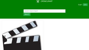 openclipart圖庫：Movie clapper-資源代表圖