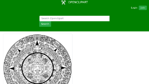 openclipart圖庫：Aztec Calender-資源代表圖