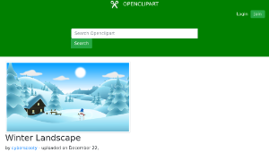 openclipart圖庫：Winter Landscape-資源代表圖