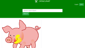 openclipart圖庫：Happy Pig-資源代表圖