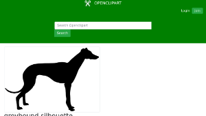 openclipart圖庫：greyhound silhouette-資源代表圖