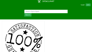 openclipart圖庫：100 percent Satisfaction Guaranteed Brand-資源代表圖